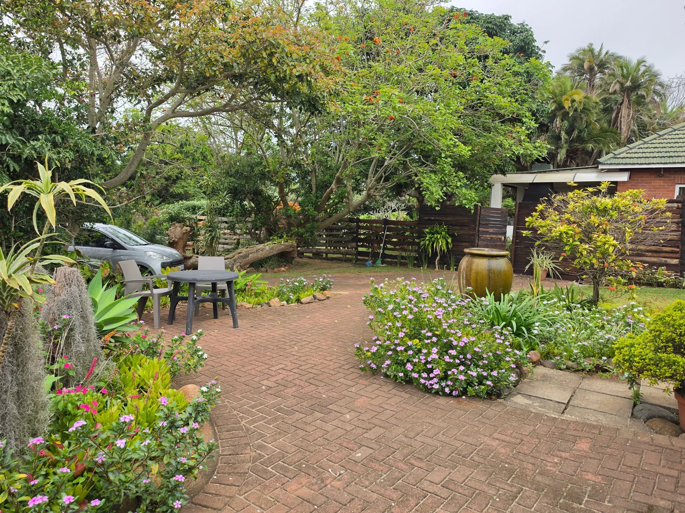 Elim’s garden and paved patio